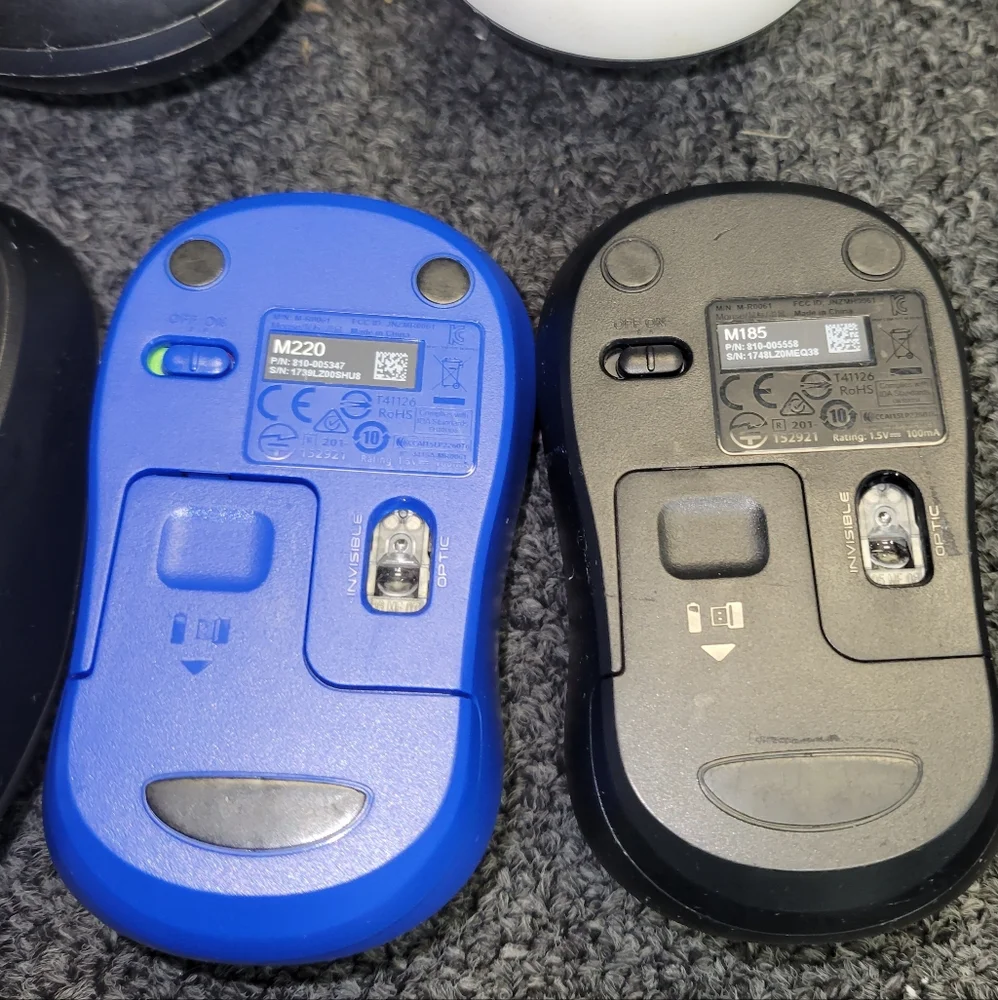 7pc Logitech Wireless Mouse without USB Nano Receivers - AS IS